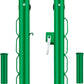 Tennis Posts with Net Crank Outdoor Heavy Duty Professional Green Tennis Permanent Court Kit for Net Quick Fixation System Equipped with a Cable Reel