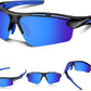 Polarized Sports Sunglasses for Men Women,UV400 Protection Sunglass for Running Cycling Fishing Hiking TR90