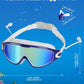Swim Goggles for Adults, Wide View Anti-Fog & UV Swimming Goggles with Nose Clip & Ear Plugs, No Leak