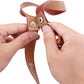 Leather Dog Doorbells for Door Knob/Potty Training/Go Outside, Length Adjustment Copper Dog Bell, Housetraining Hanging Bell, Brown Leather Silver Bells - 2 Pack
