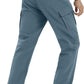TACVASEN Men's Winter Pants 9 Pockets Fleece Snow Hiking Pants Water-Resistant Warm Softshell Thick Tactical Pants
