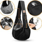 Tomkas Small Dog Sling Carrier - Classic Pocket & Classic Strap - for 3-10 lbs Pets(Black)