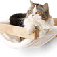 FUKUMARU Cat Hammock Wall Mounted, Kitty Beds and Perches, Wooden Cats Furniture, Stable Wall Shelves for Sleeping, Playing, Climbing, and Lounging