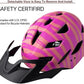 Kids Bike Helmet,Bavilk Kids Boys Girls Bike Helmets with LED Light Detachable Visor Children Youth Teen Multi-Sport for Skating Cycling Scooter Skateboard Adjustable & Lightweight 19.7"-22.4"