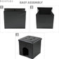MEEXPAWS Cat Litter Box Enclosure Furniture Hidden, Cat Washroom Bench Storage Cabinet Small 19.7'' x 19.7'' x 19.7''| Dog Proof | Waterproof Inside | Easy Clean | Easy Assembly | Odor Control(Black)