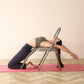 INNOLIFE Yoga Auxiliary Chair with Lumbar Back Support for Iyengar Foldable Balance Training (Grey)