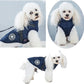 HDKUW Small Dog Jacket, Small Dog Coat Harness Winter Warm Vest Jacket Waterproof Cotton Costume for Puppy Small Dogs (L, Blue)