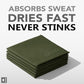 Pocket-Sized Sweat Towels - The Original Sweat Absorbing Handkerchiefs - Quick-Dry Microfiber Sweat Rags for Face, Hands, & Body - Men & Women - Gym, Sports, and Work (Green: 5 Pack)