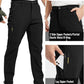 Rdruko Men's Snow Pants Waterproof Insulated Winter Hiking Pants Snowboard Fleece Lined Softshell Ski Pants