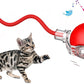 Interactive Cat Toys, Automatic Moving Cat Toys for Bored Indoor Adult Cats, Fast Rolling, Chirping & Motion-Activated Kitty Toys, Fun Gift for Cats with Speedy Tail 2.0, USB Rechargeable,Red