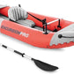 INTEX 68303EP Excursion Pro K1 Inflatable Kayak Set: Includes Deluxe 86in Kayak Paddles and High-Output Pump – SuperTough PVC – Adjustable Bucket Seat – 1-Person – 220lb Weight Capacity