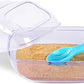 BUCATSTATE Hamster Sand Bath Container Hideout Hamster Toilet with Scoop Set Dust Bath Accessories for small animal,Gerbil,Syrian Hamster,Mouse,Rat (Purple, Medium)