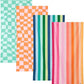 Dock & Bay Beach Towel - Quick Dry, Sand Free - Compact, Lightweight - 100% Recycled - Includes Bag - Tangerines & Greens - Set of 4 - Extra Large (200x90cm, 78x35)