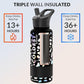 Coldest Insulated Water Bottle with Straw Lid - Stainless Steel Metal Insulated Bottle for Men & Women (Moonlight Leopard, 32 oz)