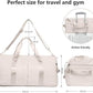 MABROUC Duffle Bag For Women, Sports Duffel Bag for Gym with Wet Pocket & Shoe Compartment, Overnight Weekender Travel Bag