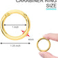 10 Pack 1 Inch Gold Spring O Rings, Metal Keychain Ring Round Carabiner Clips for Replacement Purse Ring Hardware, Keyrings Buckles, Paracord Keychain Lanyard, Home Car Keyrings Attachment