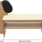 Cute Dog Shoe Bench with Cushion, 51.6”L x 11.8”W Puppy Shoe Storage Bench Beige 2-Tire Bamboo Shoes Rack Bench for Entryway Living Room Hallway Bedroom 220Lbs Load Capacity