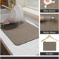 AMOAMI Coffee Mat Hide Stain Rubber Backed Absorbent Dish Drying Mat for Kitchen Counter - Brown, Fits Under Coffee Maker & Machine