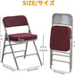 BOOSDEN Padded Folding Chair 2 Pack, Foldable Chair with Thick Cushion, Heavy Duty Metal Folding Chair for Outdoor & Indoor & Dining & Party, Red