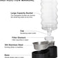 Sfozstra Automatic Pet Water Dispenser: 9L Black Lagre Dogs Stainless Steel Gravity Feeder - Convenient Drinking Water Dispenser Designed for Dogs and Cats