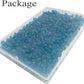 Glass Stones, 0.85LB/385g Aquarium Gravel Rocks, Blue Green Pebbles for Fish Tank, Sea Glass for Vase Filler Craft