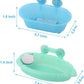 Wontee Bird Bath Box with Mirror Portable Parrot Hanging Bathroom Bathing Tub for Small Birds Cleaning Supplies (Blue(B)+Green)