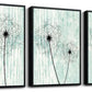 AHUASJART Black Framed Wall Art for Living Room Wall decor for Bedroom Room Decor light green background Pictures Dandelion Paintings posters kitchen Home Decorations 3 Piece Framed Prints Artworks