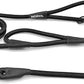 Rope Dog Leash with Two Handles, 6 Foot Heavy Duty Dog Leash with Aviation Aluminum Auto Locking Carabiner, Strong Nylon Pet Lead for Small, Medium, Large Dogs (Black, 6FT-Two Handle)