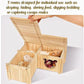 Natural Wooden Hamster House Hideout Multi-Chamber Hamster Maze Tunnel Detachable Small Pet House Habitats Exploring Toys for Dwarf Hamster, Hedgehog, Rats, Gerbils, Mice, Guinea Pigs