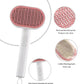 Cat Brush With Release Button - Self-Cleaning Sliker for Indoor Short Cats, Effortless Hair Removal, Gentle on Skin, Grooming for Shedding and Loose Fur