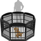 IRIS USA 34" 8-Panel Dog Playpen, 63 x 63 x 35, Puppy Fence, Puppy Playpen, Dog Play Pen Indoors, Pet Fence, Puppies/Small Dogs, Black
