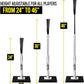 Baseball Batting Tee - Professional Hitting Tee for Baseball/Softball with Weighted Base,Flexible Rubber Top, Premium Aluminum Baseball Tee, Easy Adjust Height 24-46 inches For Kids or Adults