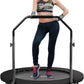 Rebounder Trampoline for Adults - 40" Foldable Mini Trampoline Fitness Rebounder with Adjustable U-Bar Handle, Max Load 350lbs,Stable Quiet Indoor/Outdoor Exercise Equipment