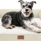 Small Dog Bed Waterproof Orthopedic Dog Beds for Medium Sized Dogs Comfy Pet Cat Bed with Sides, Washable Removable Cover