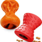 Dog Toys for Aggressive chewers, Indestructible Toy for Small Dogs Interactive Toy Dog chew Toys (Orange + Red)