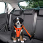 Lukovee Dog Seat Belt for Car, Adjustable Dog Car Harness for Large Medium Small Dogs, Soft Padded & Breathable Mesh Dog Seatbelt with Car Vehicle Connector Strap (Orange,Large)