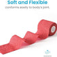 WePet Pet Wrap, Self-Adhesive, Only Sticks to Itself, Non-Woven Tape for Dog Legs, Paws, Wounds, First Aid Cohesive Gauze for Horse, Cat, Bird, Animal, 6 Rolls, 2 Inch, Solid Color A