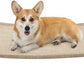 Veehoo Outdoor Elevated Dog Bed, Cooling Raised Dog Cots Beds for Medium Dogs, Portable Waterproof Curved Dogs Hammock Bed for Outside, up to 100lbs, Black Legs, Beige 32"