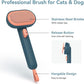 Aumuca Dog Brush for Shedding, Self Cleaning Cat Grooming Brush with Release Button, Cat Hair Brush to Remove Loose Fur, Tangles & Dirt, Great for Long and Short Haired Cats, Green