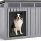 VIXZEN Dog House Indoor Outdoor,Waterproof Dog House for Small to Medium Dogs,Doghouse with Air Vents and Elevated Floor,Openable at The Top,Easy to Assemble and Clean,Gray,32.2"×25.12"×24.13"