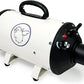 Flying Pig High Velocity Dog Pet Grooming Dryer w/Heater (Flying One, White w/Purple Logo)