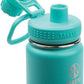 Takeya Actives Water Bottle with Spout Lid - Bottle with Double Stainless Steel Insulation - Dishwasher Safe & BPA-Free - Bottle with Spout Lid & Removable Bumper - 24 oz, Teal