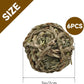 Rabbit Timothy Grass Ball 6 Pcs,Natural Bunny Grass Ball Timothy Hand Woven Chew Toys Small Animals Teeth Grinding Suitable for Hamster Guinea Pig Squirrel Totoro Gerbils