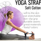 TECEUM Yoga Strap & Mat Strap – 2 IN 1 – Cotton – 6 ft 8 ft 10 ft (30+ colors) – Adjustable Non-Slip Belt for Yoga, Pilates, Stretching, Physical Therapy, Fitness & Home Workout – For Carrying Mats