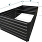 6x4x2FT Metal Raised Garden Bed Kit, Galvanized Outdoor Garden Bed Planter Box for Vegetables, Flowers, Herbs, Succulents and More, Black