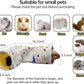 Large Caliber Guinea Pig Tunnel Hideout & Hammock, Rat Cage Corner Toy for Ferret Hedgehog Piggy to Hide and Shuttle (1. Tunnel-Dinosaur)