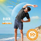 Boladeci Men's Swim Shirt Short Sleeve UPF 50+ Sun Protection SPF UV Moisture Wicking Lightweight Quick Dry Rash Guard