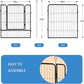 Dog Playpen,24 32 40 48 in(H) Pet Fence Outdoor for Rv Camping,Garden Fence Medium Animal Barrie for Yard,11Ft(L)-56Ft(L) Black Metal Temporary Fencing