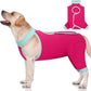 ROZKITCH Dog Surgery Leg Sleeve Rear Legs, Male Female Pet Prevent Licking Wound Elbow Knee Protector, Dog Recovery Suit Cone Collar Alternative Pants Shirt for Wound Heal Wrap Rosered L