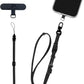 Cell Phone Strap Adjustable Wrist Strap Crossbody Cellphone Holder Extra Long Phone Lanyard Wrist Lanyard (Black)